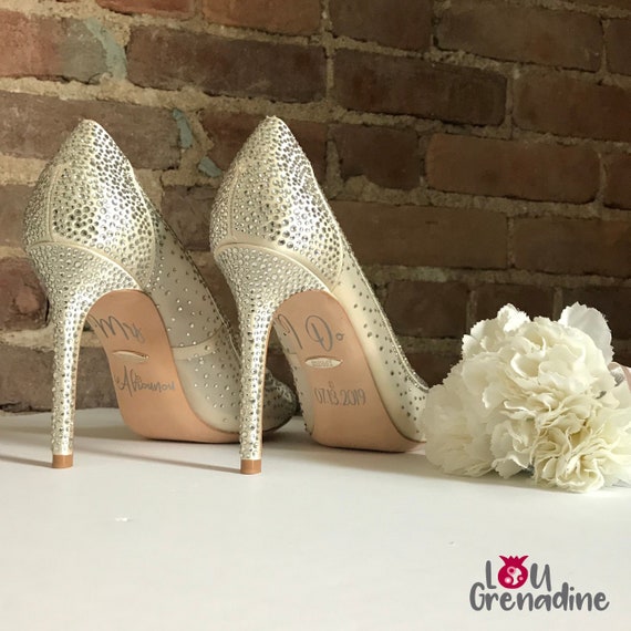 personalized bridal shoes