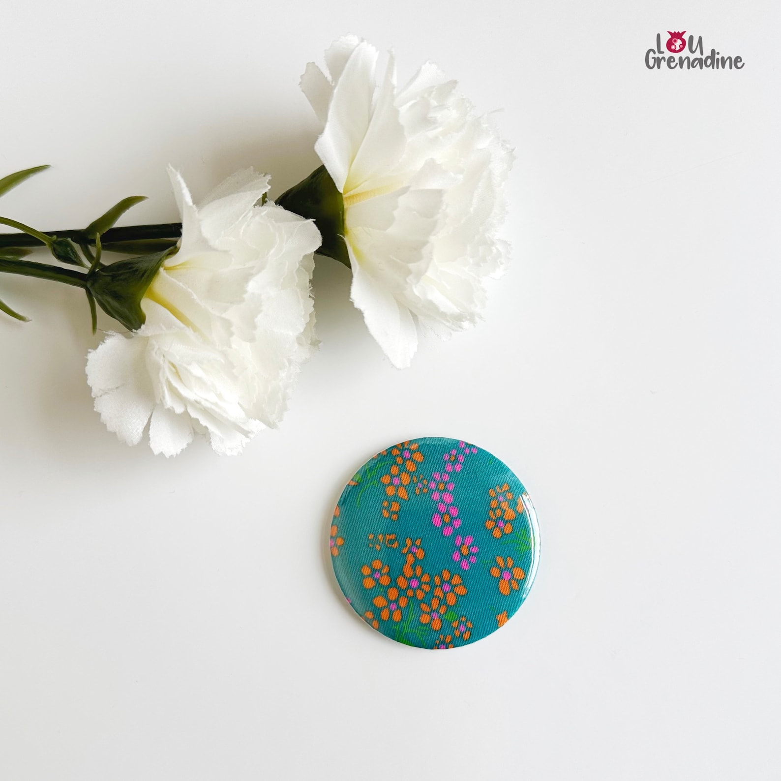 Petit Pan Fabric Pocket Mirror, Pocket Mirror for Bridesmaid, Compact ...