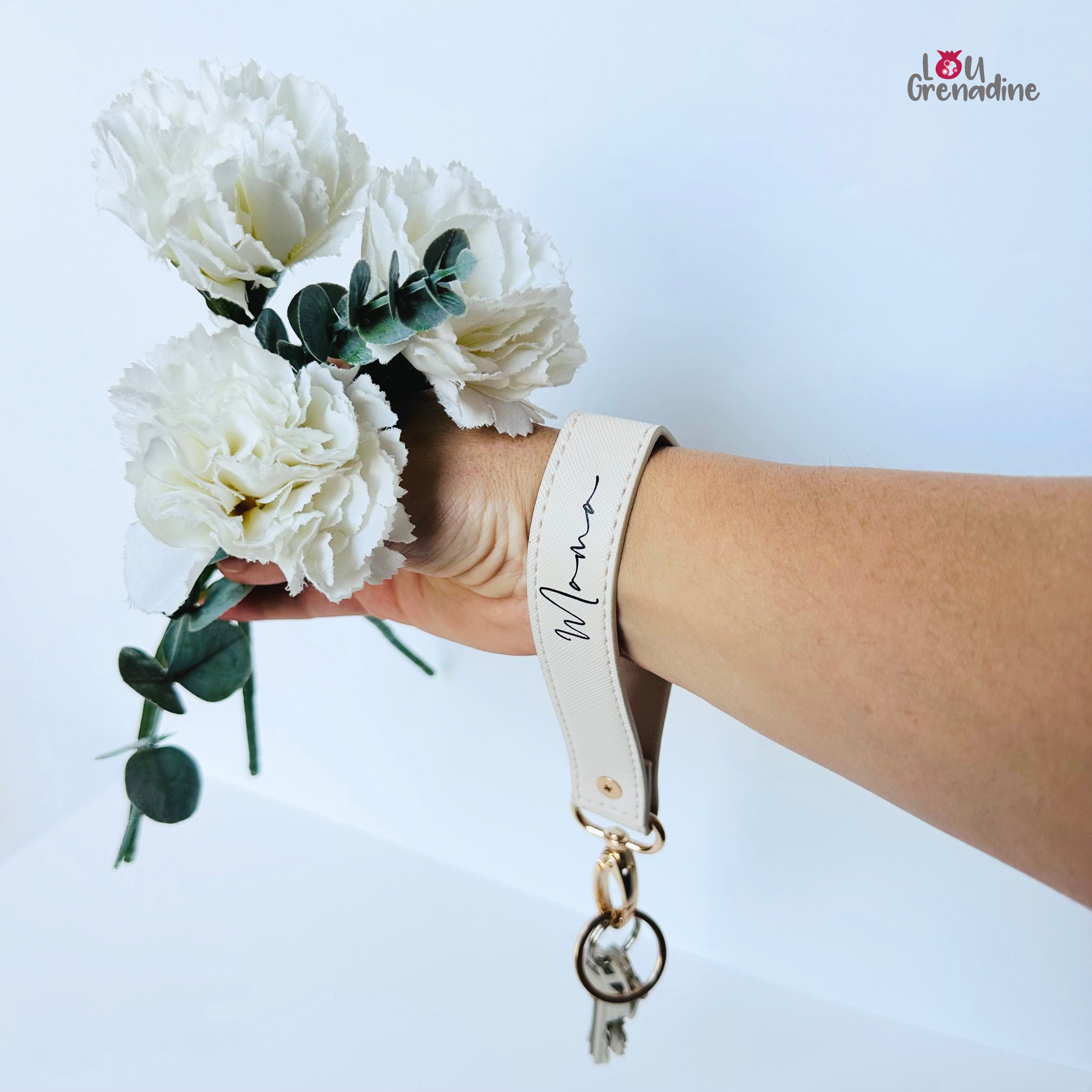 Portachiavi Personalizzato Con Nome - Con Moschettone E Laccio Da Polso, Blu Royal | Idea Regalo Originale - Foto 5