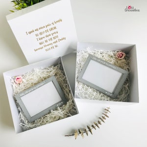 Personalized picture frame for godmother, godparents proposal box, will you be my godmother, picture frame for godfather, Baptism gift image 5