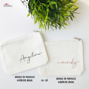 Personalized make-up bag, monogram make-up bag, bridesmaid make-up, custom cosmetic bag, Christmas stocking gift, teenager gift, girly pouch image 8