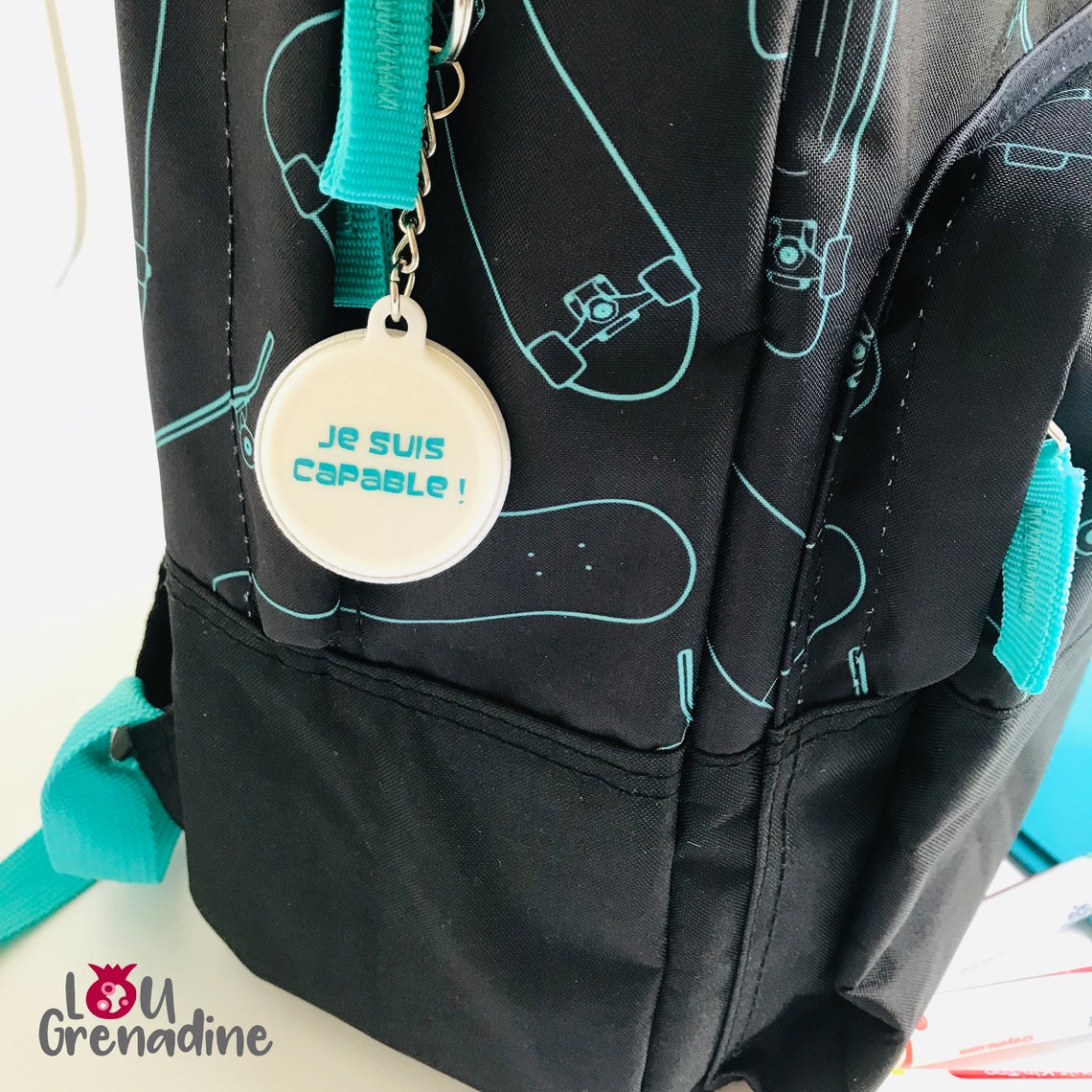 Back to School Personalized Keychain for Kid's Backpack Etsy