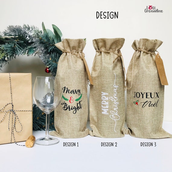 Personalized Wine Bag Gift Reusable Custom Wine Bag Personalized