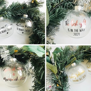 Personalized Christmas Ball, Personalized Christmas Ornament, Merry Christmas Ball, Christmas Tree Decoration, Baby Ball My First Christmas image 5