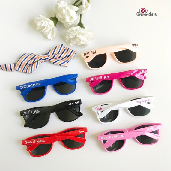 Personalized Adult Sunglasses for Wedding Party, Bridesmaid Favor