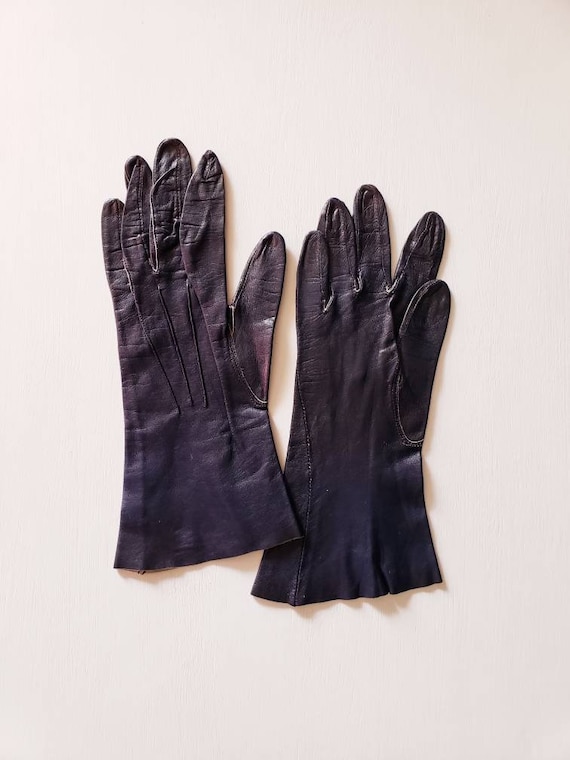 1950s Navy Blue Vintage Leather Harms of Californi