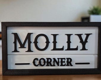 Custom Wooden Name Sign – Personalised Wall Décor | Framed 3D Timber Sign | Perfect for Kids’ Corners, Bedrooms, Playrooms & Gift Ideas