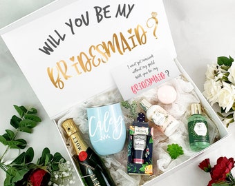 Will You Be My Bridesmaid/ Baby Blue Set/ Wedding Hampers/ Bridesmaid Proposal/ Personalised Gifts/ Luxury Pampering Gift Set/ Self Care