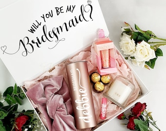 Rose Gold Bridesmaid Gift Hamper / Wedding Gifts / Wedding Hampers / Bridesmaid Proposal / Personalised Gifts/ Luxury Sets / Premium Gifts