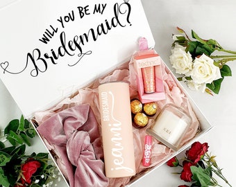 Blush Pink Bridesmaid Gift Box / Wedding Gifts / Wedding Hampers / Bridesmaid Proposal / Personalised Gifts/ Luxury Sets / Premium Gifts