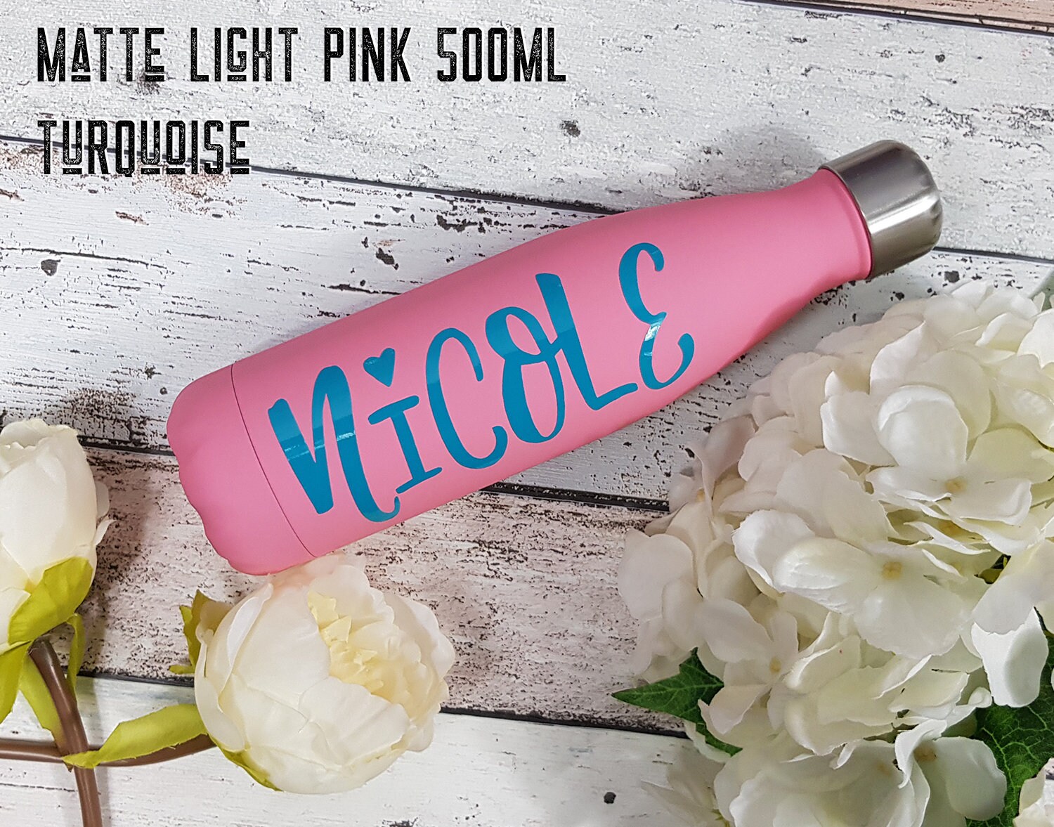 Personalised Blue Bottle / Stainless Steel Bottle / 500ml / Bespoke