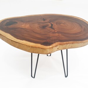 Dark timber coffee table deals