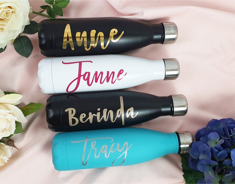 Personalised Water Bottle 500ml / Personalized Bottle / 500ml Etsy