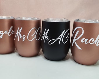 Black and White Personalised Tumbler