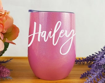 Emerald Pink Tumbler Bespoke / Rainbow Collection / Wedding Gifts / Birthday Gifts / Bridesmaid/ Hot and Cold Storage / Personalised Gifts