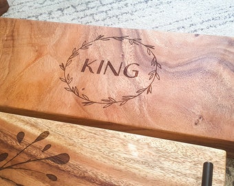 Luxurious Thick Custom Made Charcuterie Board / Bespoke Engraved Serving Board / Solid Acacia Board / Mother's Day Gift / Wedding Gift
