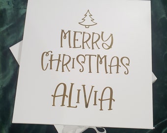 Premium Golden Children's Christmas Eve Box/ Premium Magnetic Closure Gift Box/ Christmas Gift Box and Decor/ Personalised Christmas Box