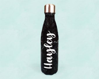 Black Marble Bottle Personalisation
