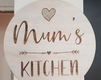 Personalised Mother's Day Engraved Name Plaque / Custom Mother's Day Name Plaque / Room Plaque Design / Custom Wooden Engraved Room Design