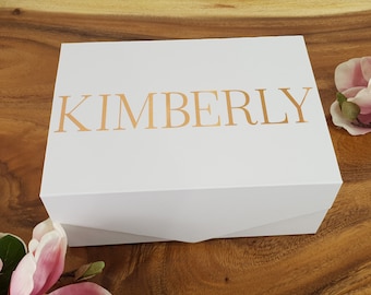 Customised Name Gift Box/ Decal and Box Only/ Name Gift Box/ Namesake Box Vinyl/ Will You Be My Bridesmaid Box/ Bridal Party Gifts/ Box