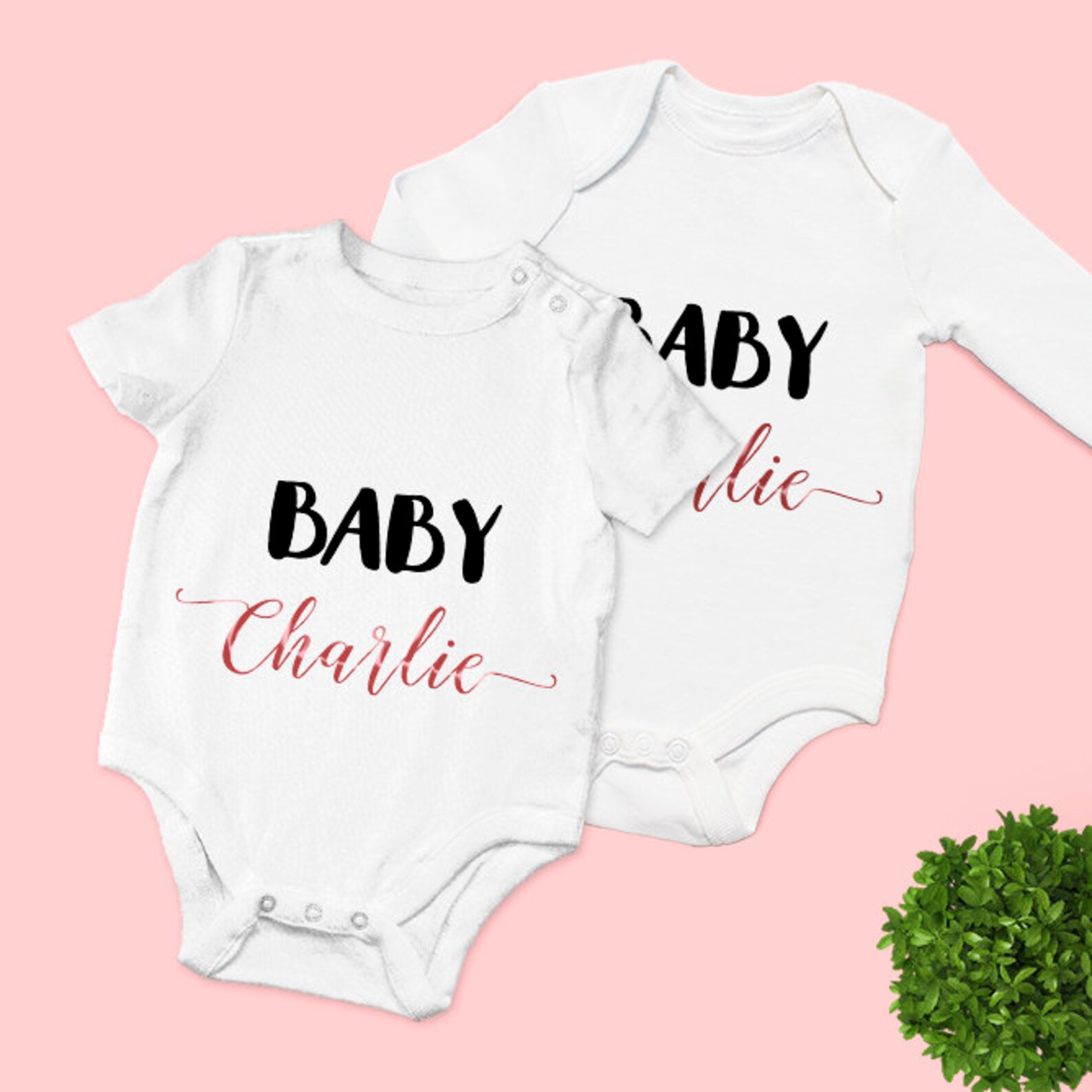 Personalised Custom Baby Name Romper Etsy