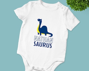 Personalised Dinosaur Name Romper