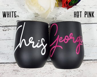 Tumbler Personalisation with Name / Wedding Gift / Birthday / Christmas / Gifts For Her / Bridal Shower Gifts / Gifts for Mum