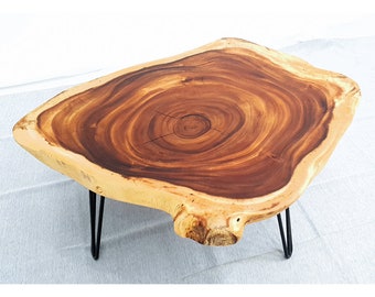 COF077 - Live Edge Pure Timber Coffee Table | Side Table