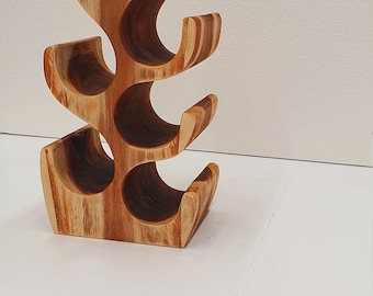 Natural Wooden Small Wine Rack / Exclusive Wine Rack / Natural Wood