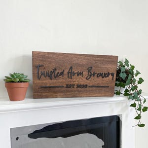 Personalized Home Bar Sign, Custom Wooden Pub Sign, Man Cave Decor, Brewery Sign, Whiskey Bar Gift, Established Plaque