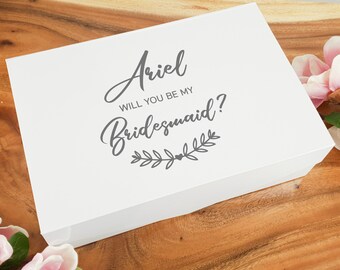 Will You Be My Bridesmaid/ Wedding Gifts/ Bridesmaid Proposal Decal and Box/ Bridal Shower/ Bridal Gifts/ Bridal Party Proposal Gifts