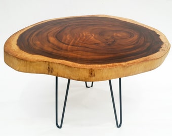 NEW COLLECTION - COF054 Gorgeous Dark Tone Monkeypod Wood Coffee Table