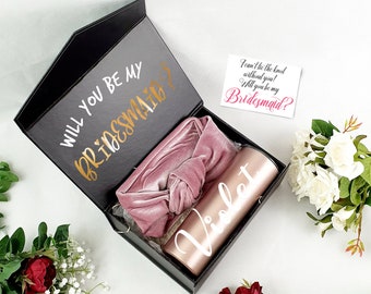 Pretty In Pink/ Wedding Gifts/ Bridesmaid Proposal/ Help Me Walk Down the Aisle/ Bespoke GIft Box/ Personalised Gifts/ Simple Gift Set