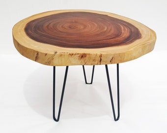 Round Edge Natural Timber Coffee Table | COF075 - NEW COFFEE TABLE Collection