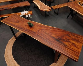 Natural Live Edge Dining Table