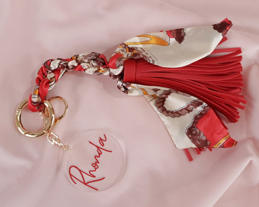 Name Plate Bespoke Keychain in Red/ Keychain With Name Tag/ Etsy