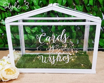 Vinyl Cards and Wishes Decoration / DECAL ONLY / Wedding Decor /  Wedding Ceremony