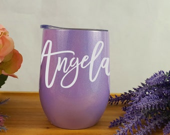 Emerald Purple Tumbler Bespoke / Rainbow Collection / Wedding Gifts / Birthday Gifts / Bridesmaid/ Hot and Cold Storage / Personalised Gifts