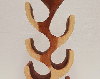 A Pioneer Woman Wooden Wine Rack That Holds 6 Bottles With a Colorful Painted Floral Design. Etsy Australia