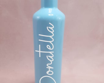 Personalised Stainless Steel Bottle/ 24oz Water Bottle/ Teacher Gift/ Aqua Blue Christmas Gift Bottle/ Bespoke Gift/ School Water Bottle