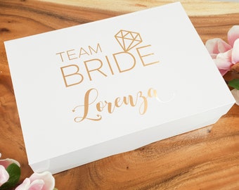 Bride Tribe Proposal Gift Box/ White Bridesmaid Proposal Gift Box/ Colour Decal & White Box Only/ Team Bride Proposal/ Maid of Honour Box