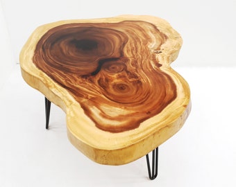 COF030- Live Edge Monkeypod Wood Coffee Table