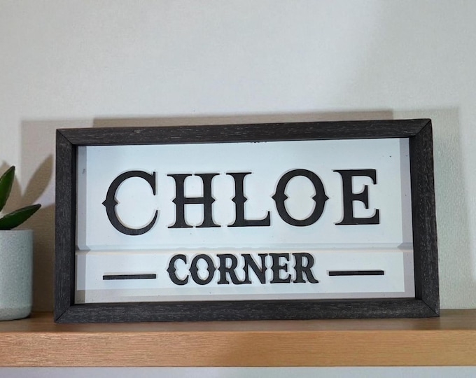 Featured listing image: Personalised Wooden Name Sign – Custom Decor | Kids Room | Nursery | Playroom | Gift