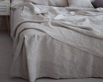 Linen bed skirt, linen coverlet, linen bedskirt, coverlet made from 100% linen, bedspread, bedding, linen sheets