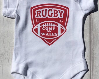 personalised baby welsh rugby kit