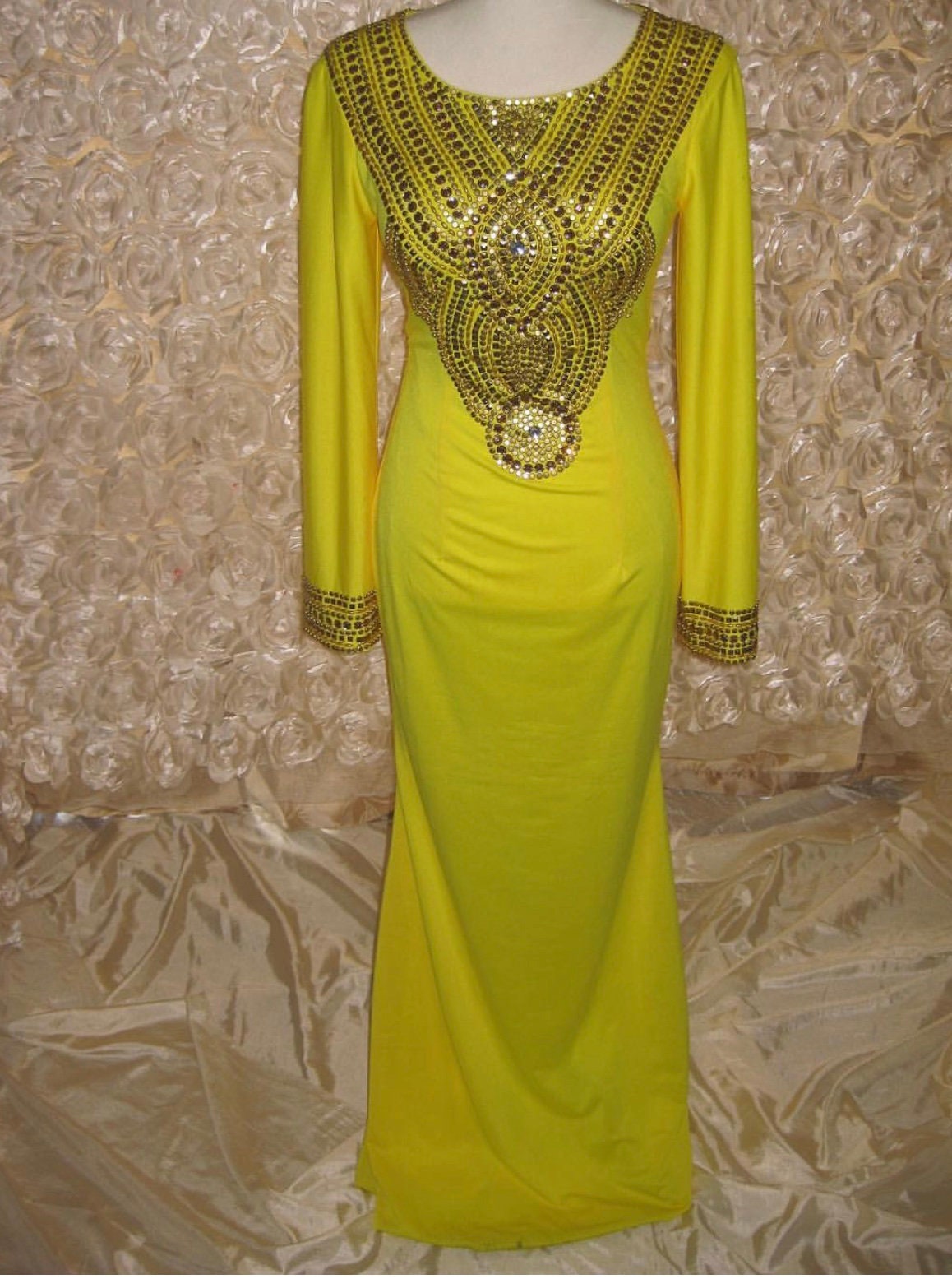 Long Sleeve Form Fitting Maxi Dress Great Condition Etsy