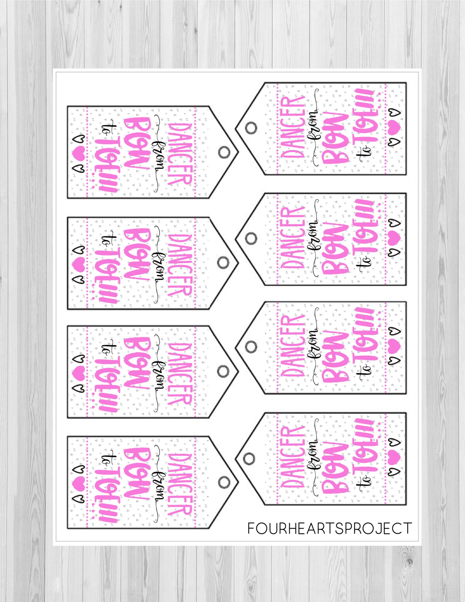 Dancer Tag, Dance Printable, Digital Download, Instant Download, - Etsy