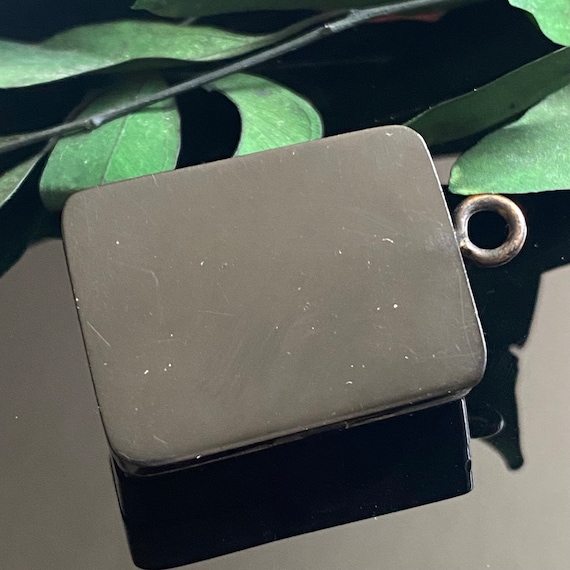 Antique Victorian Vulcanite Rectangular Pomegrana… - image 8