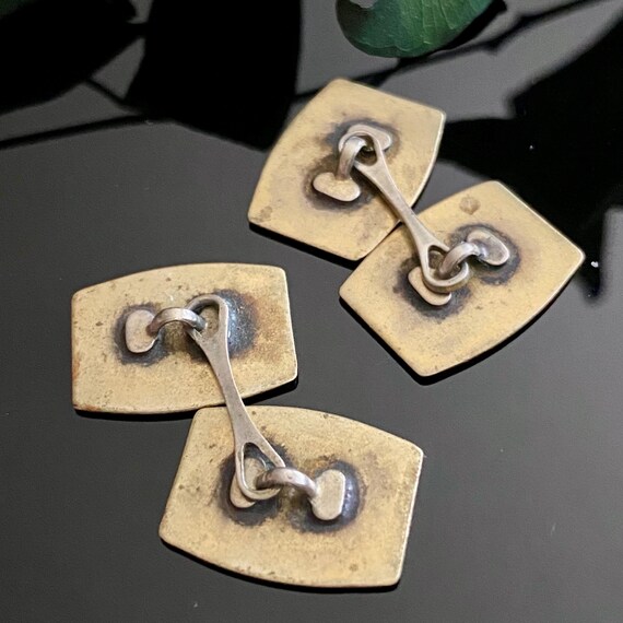 Antique Gold Filled Rectangular Monogram Initial … - image 3