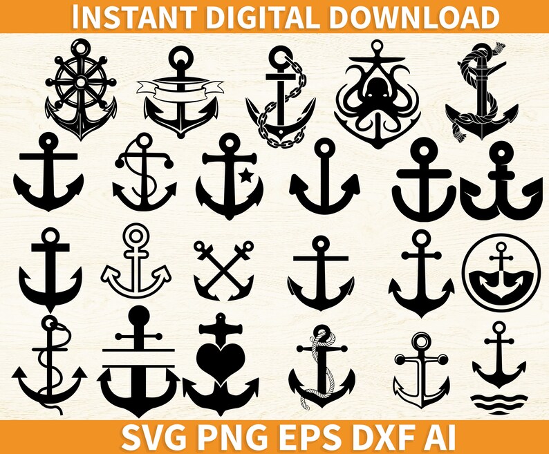 Anchor Logo Anchor Logo Vector Anchor svg chevron anchor svg Monogram Anchor svg Navy Anchor svg Anchor svg Clip Art